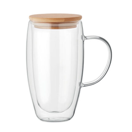 Sklenený hrnček s dvojitým objemom 450 ml